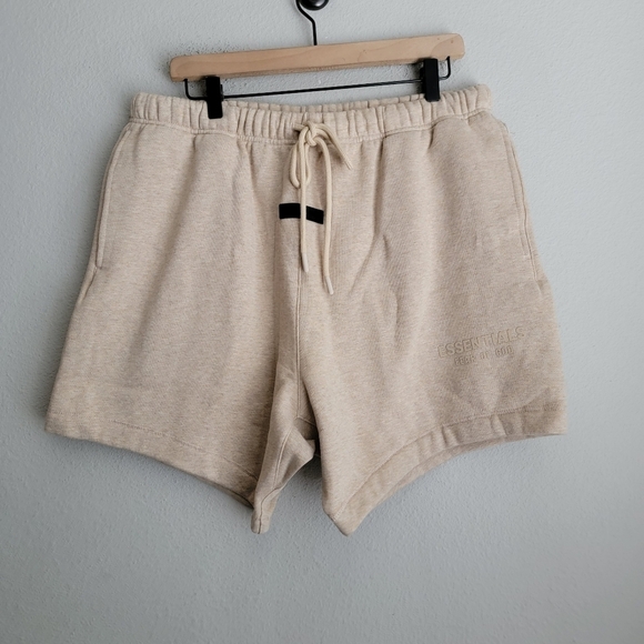 Fear of God Logo-Appliquéd Cotton-Blend Jersey Drawstring Shorts size L NWT
